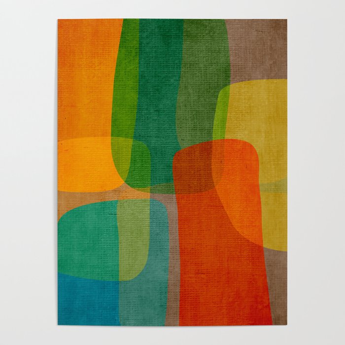 Modern Colorful MidCentury Abstract Poster Gallery Image 4