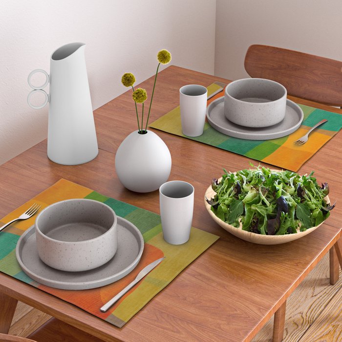 Modern Colorful MidCentury Abstract Placemat Gallery Image 2