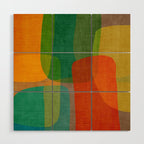 Modern Colorful MidCentury Abstract Wood Wall Art Gallery Image 1