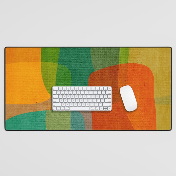 Modern Colorful MidCentury Abstract Desk Mat Gallery Image 1