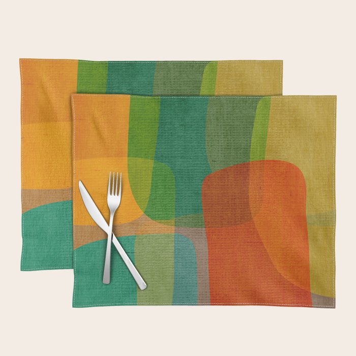 Modern Colorful MidCentury Abstract Placemat Gallery Image 1
