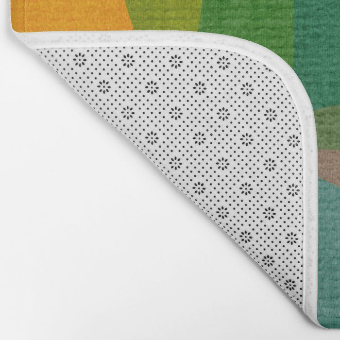 Modern Colorful MidCentury Abstract Bath Mat Gallery Image 2