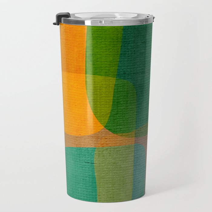 Modern Colorful MidCentury Abstract Travel Mug Gallery Image 3