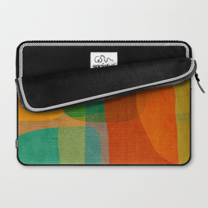 Modern Colorful MidCentury Abstract Laptop Sleeve Gallery Image 2