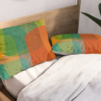 Modern Colorful MidCentury Abstract Pillow Sham Gallery Image 2