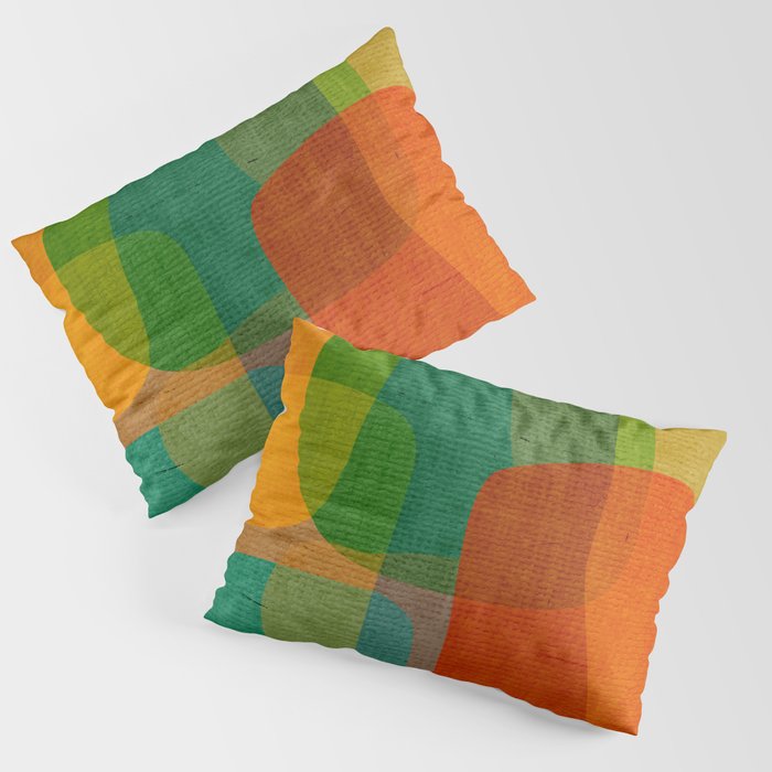 Modern Colorful MidCentury Abstract Pillow Sham Gallery Image 3