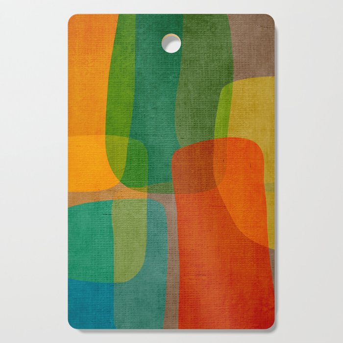 Modern Colorful MidCentury Abstract Cutting Board Gallery Image 1