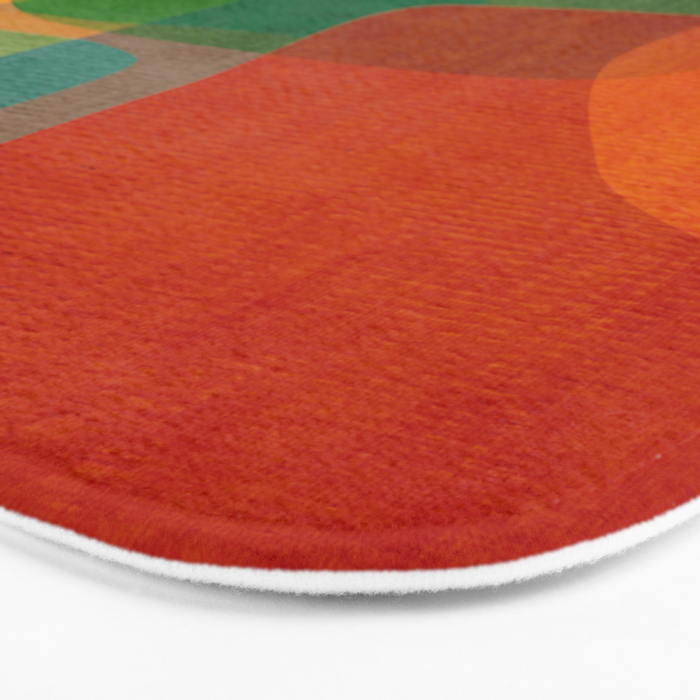 Modern Colorful MidCentury Abstract Bath Mat Gallery Image 3