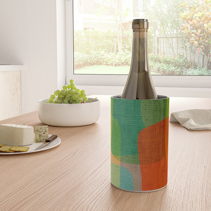 Modern Colorful MidCentury Abstract Wine Chiller Gallery Image 4