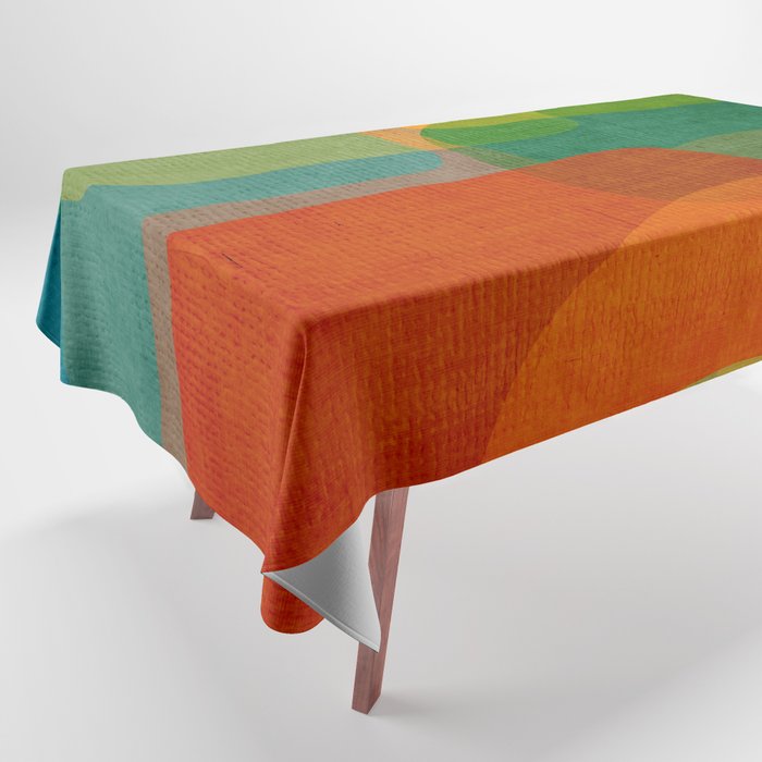Modern Colorful MidCentury Abstract Tablecloth Gallery Image 1
