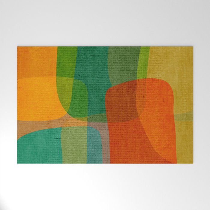 Modern Colorful MidCentury Abstract Welcome Mat Gallery Image 1