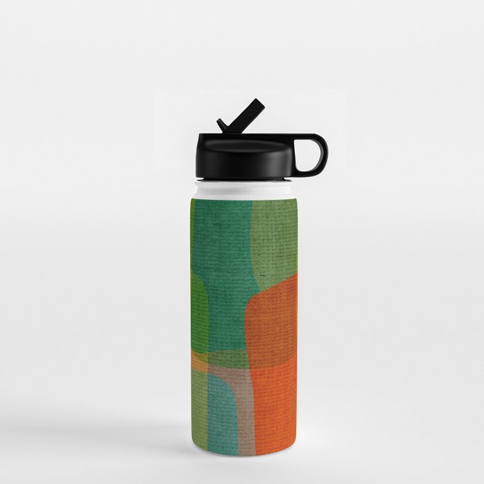 Modern Colorful MidCentury Abstract Water Bottle Gallery Image 1