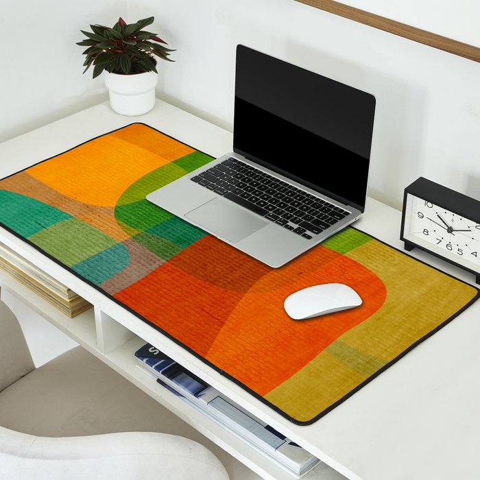 Modern Colorful MidCentury Abstract Desk Mat Gallery Image 2