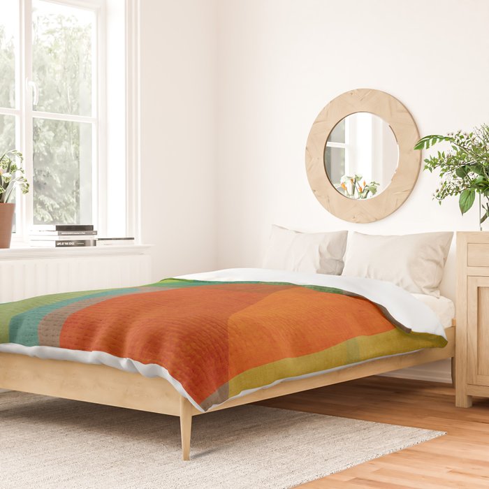 Modern Colorful MidCentury Abstract Duvet Cover Gallery Image 2