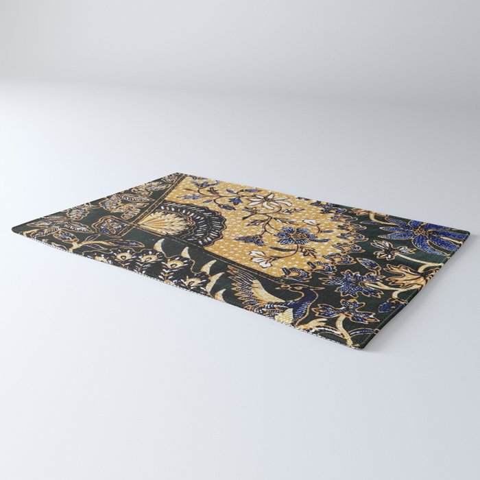 Vintage Indonesian Batik Print With Fan Rug Gallery Image 3