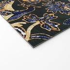 Vintage Indonesian Batik Print With Fan Welcome Mat Gallery Image 2