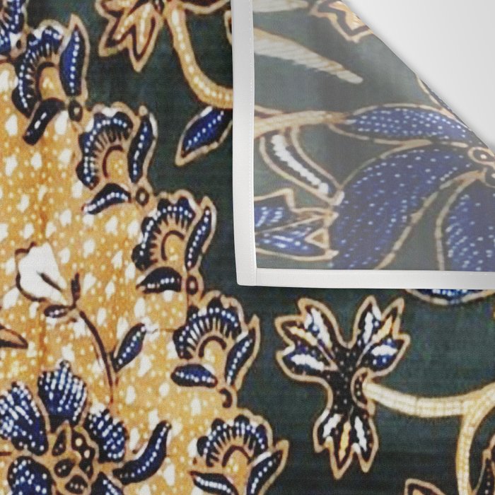 Vintage Indonesian Batik Print With Fan Wall Tapestry Gallery Image 3