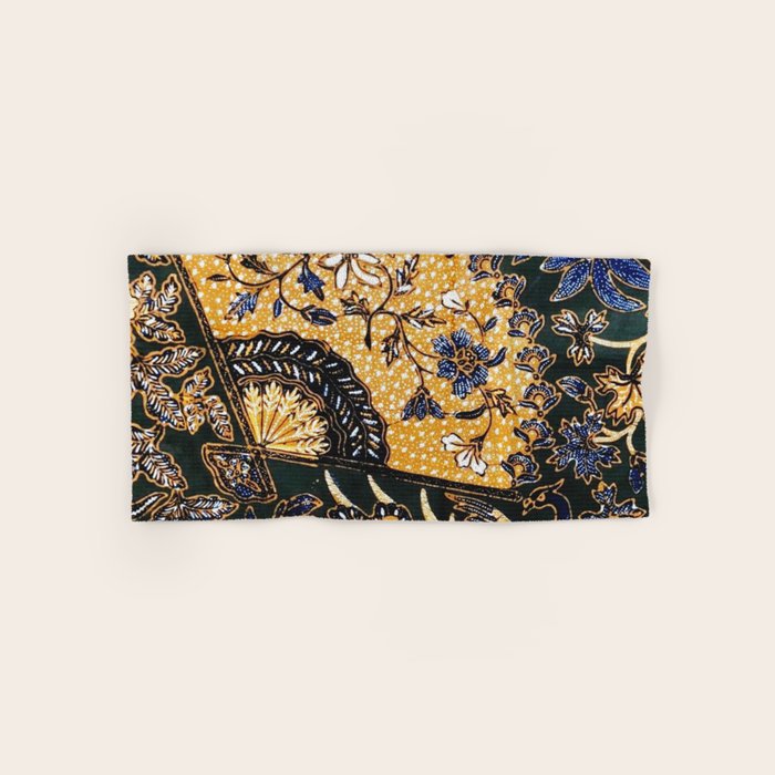 Vintage Indonesian Batik Print With Fan Bath Towel Gallery Image 1