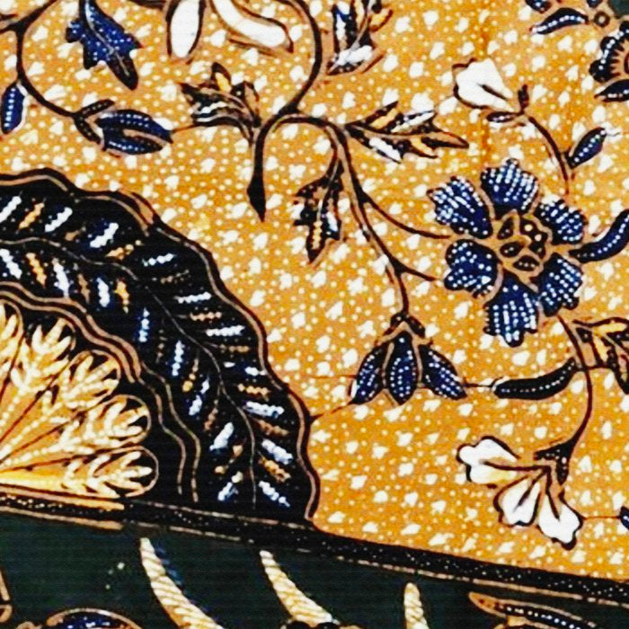 Vintage Indonesian Batik Print With Fan Coffee Mug Gallery Image 2