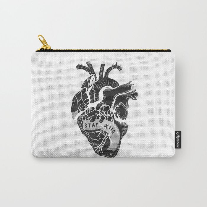 Heart (stay wild) Carry All Pouch Gallery Image 1