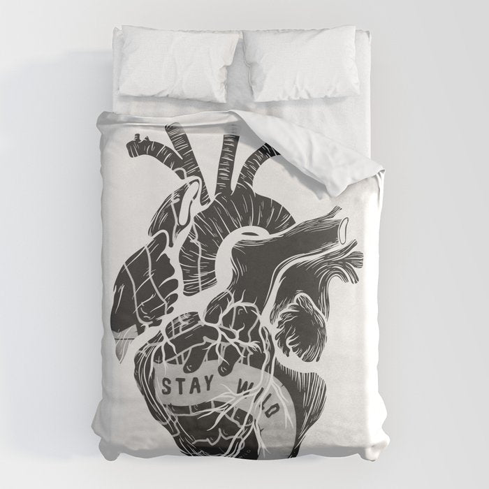 Heart (stay wild) Duvet Cover Gallery Image 1