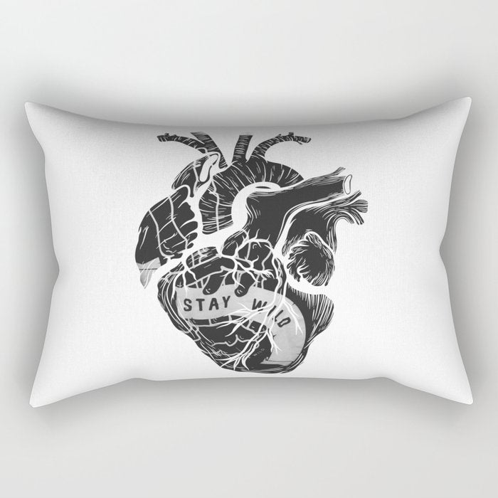 Heart (stay wild) Rectangular Pillow Gallery Image 2