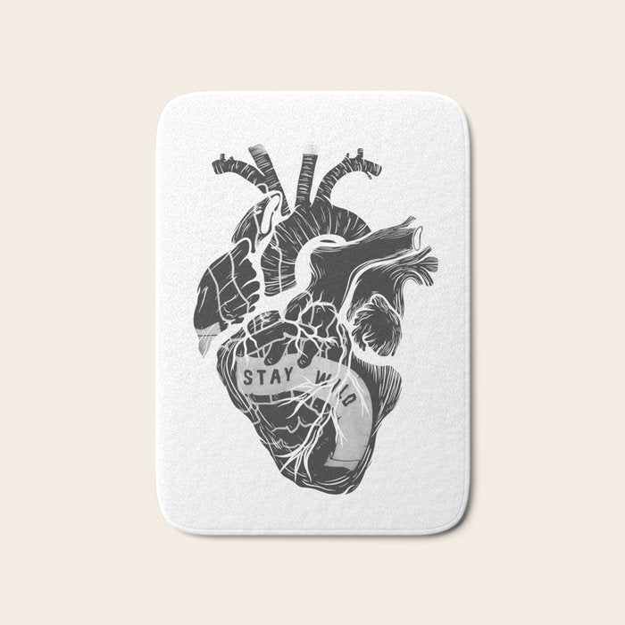Heart (stay wild) Bath Mat Gallery Image 1
