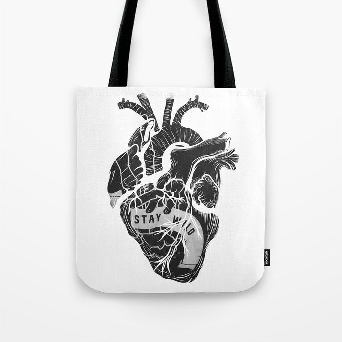 Heart (stay wild) Tote Bag Gallery Image 1
