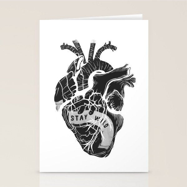 Heart (stay wild) Stationery Card Gallery Image 1