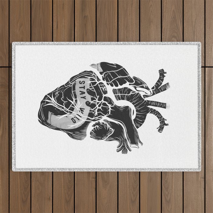 Heart (stay wild) Outdoor Rug Gallery Image 1
