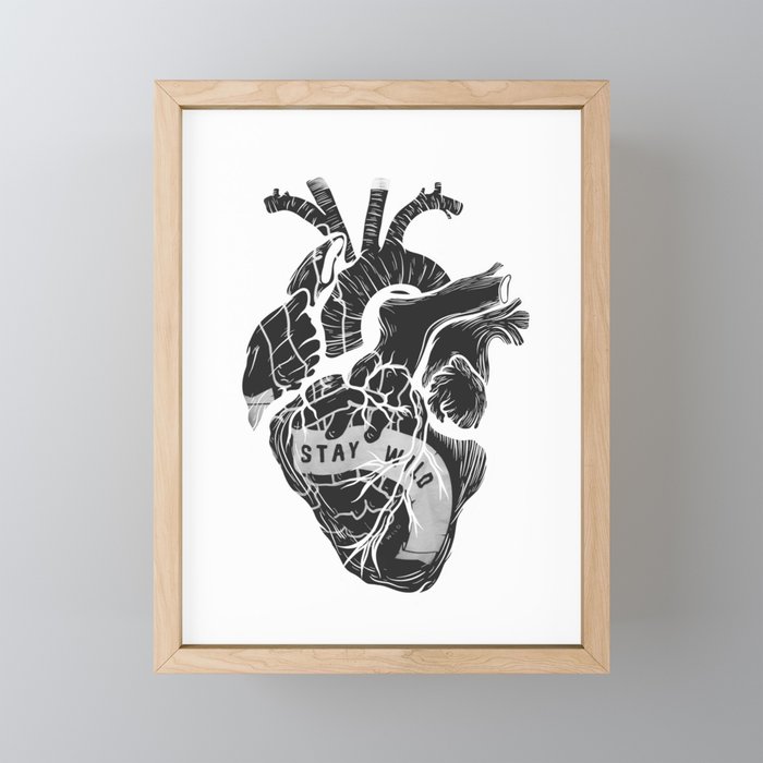 Heart (stay wild) Mini Art Print Gallery Image 1
