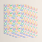 Fun colorful abstract line doodle art pattern Wrapping Paper Gallery Image 3
