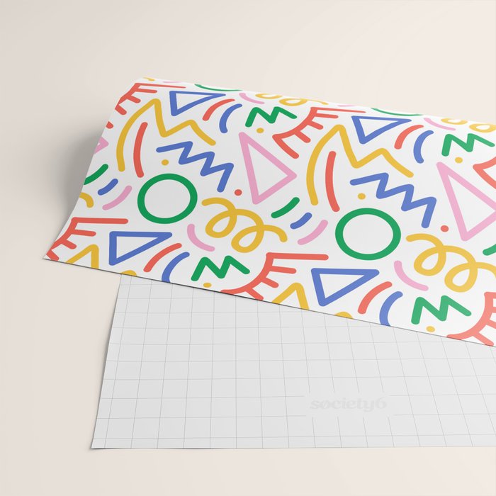 Fun colorful abstract line doodle art pattern Wrapping Paper Gallery Image 2