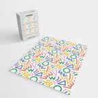 Fun colorful abstract line doodle art pattern Jigsaw Puzzle Gallery Image 2