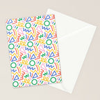 Fun colorful abstract line doodle art pattern Stationery Card Gallery Image 2