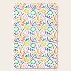Fun colorful abstract line doodle art pattern Cutting Board Gallery Image 1