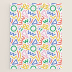 Fun colorful abstract line doodle art pattern Jigsaw Puzzle Gallery Image 1