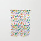 Fun colorful abstract line doodle art pattern Wall Hanging Gallery Image 1