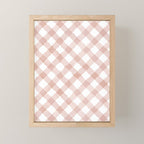 Hand Painted Pink Festive Gingham Theme Mini Art Print Gallery Image 1