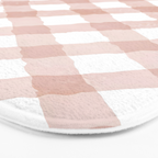 Hand Painted Pink Festive Gingham Theme Bath Mat Gallery Image 3