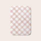 Hand Painted Pink Festive Gingham Theme Bath Mat Gallery Image 1
