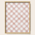 Hand Painted Pink Festive Gingham Theme Serving Tray Gallery Image 1