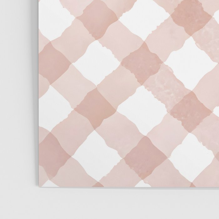 Hand Painted Pink Festive Gingham Theme Poster Gallery Image 3