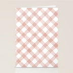 Hand Painted Pink Festive Gingham Theme Stationery Card Gallery Image 2