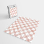 Hand Painted Pink Festive Gingham Theme Jigsaw Puzzle Gallery Image 2