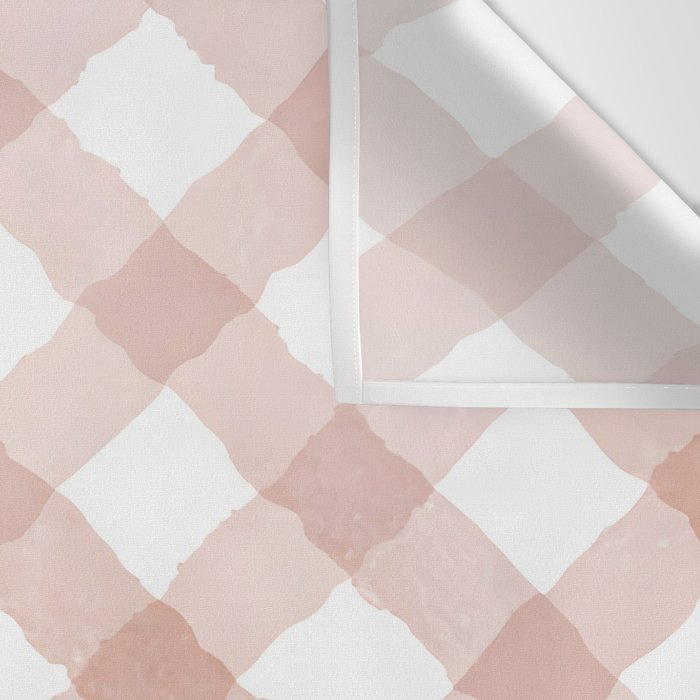 Hand Painted Pink Festive Gingham Theme Wall Tapestry Gallery Image 3
