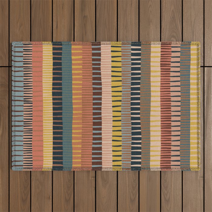 Mix of Stripes #2 Outdoor Rug Gallery Image 1