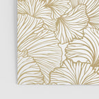 Decorative Art Deco, Leaves, Floral Prints, White and Gold Poster Gallery Image 3