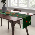 Christmas tree branches and berries - green Table Runner Gallery Image 2
