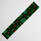 Christmas tree branches and berries - green Table Runner Gallery Image 3